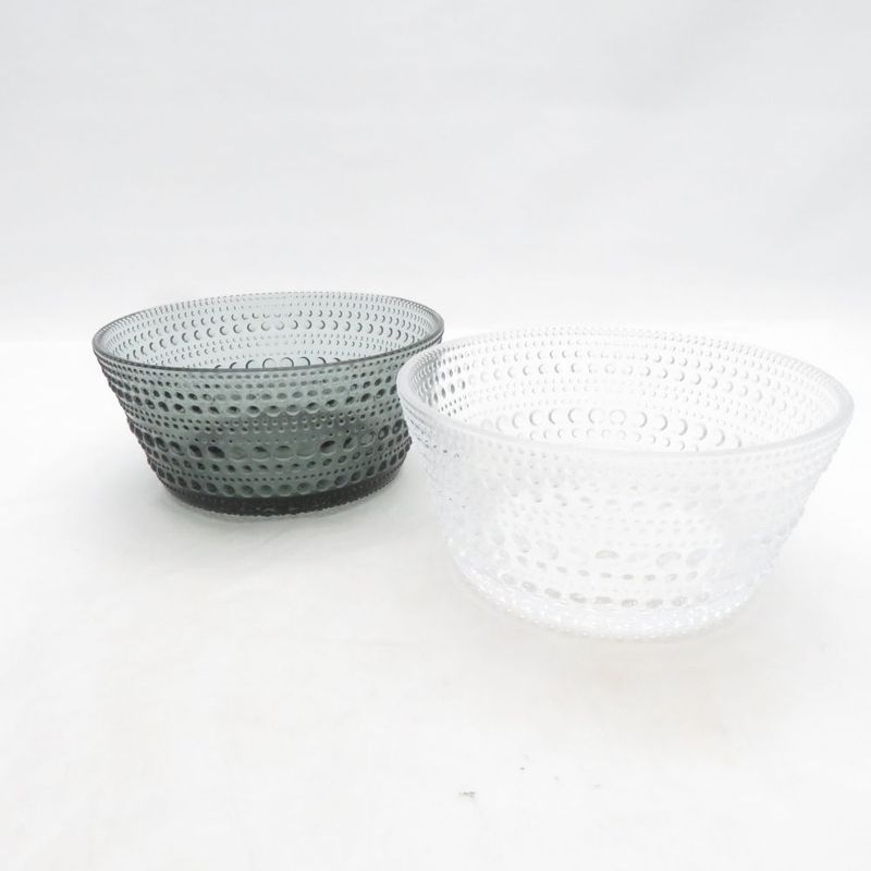 美品 iittala イッタラ カステヘルミ ボウル 2点 11cm ガラス 北欧 SM5780D2 【中古】