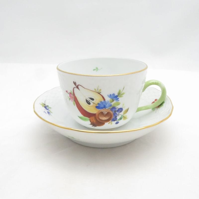 美品 Herend ヘレンド フルーツコンポジション デミタスカップ＆ソーサー SM5754E1 【中古】