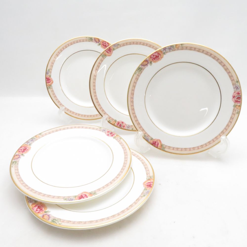 ROYAL DOULTON ロイヤルドルトン ダージリン 中皿 5枚 セット 17cmプレート パン ケーキ デザート SM5761E1 【中古】