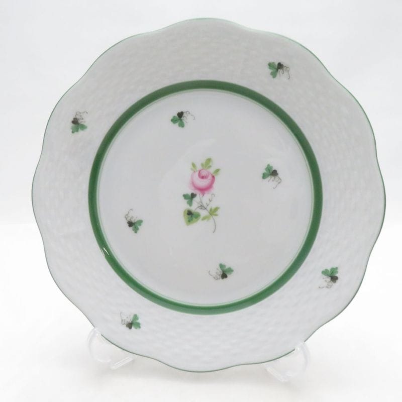 美品 Herend ヘレンド VRH ウィーンの薔薇 中皿 19cmプレート ケーキ バラ SO4278D1 【中古】