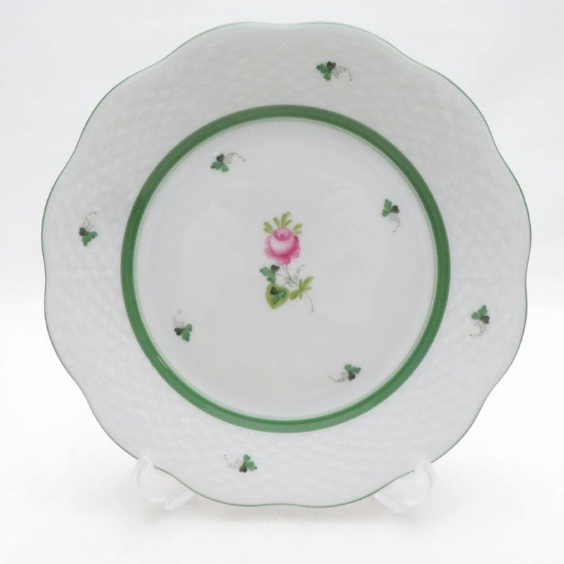 美品 Herend ヘレンド VRH ウィーンの薔薇 中皿 19cmプレート ケーキ バラ SO4279D1 【中古】