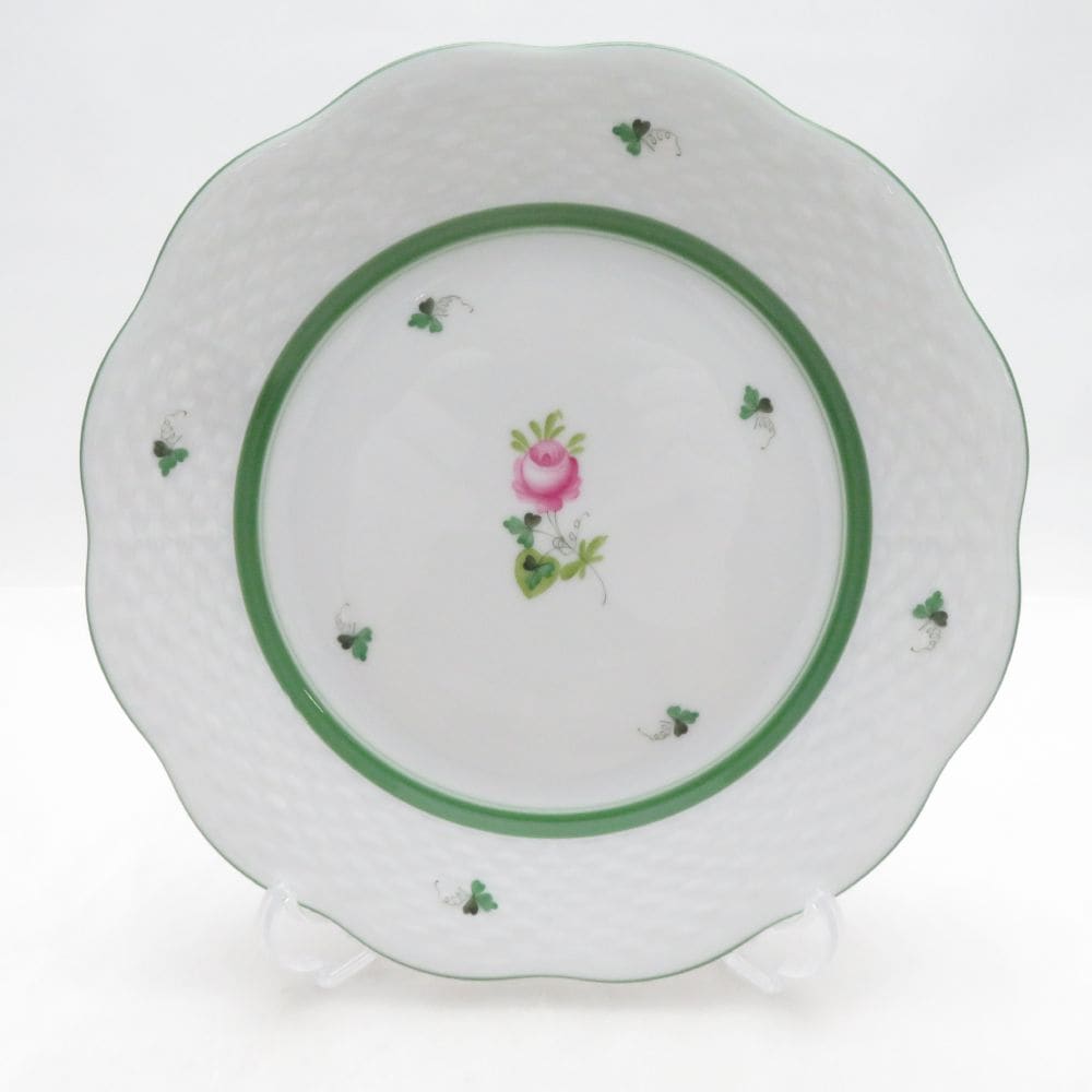 美品 Herend ヘレンド VRH ウィーンの薔薇 中皿 19cmプレート ケーキ バラ SO4279D1 【中古】