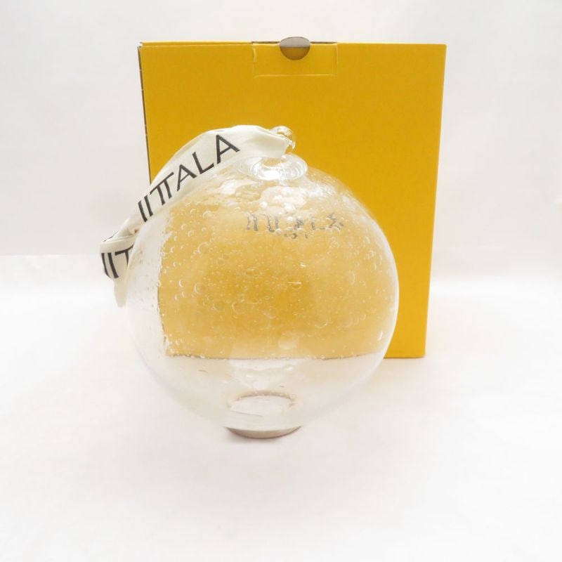 美品 iittala イッタラ ガラスオーブ 2025 バブル オーナメント ボール インテリア SO4324H2 【中古】