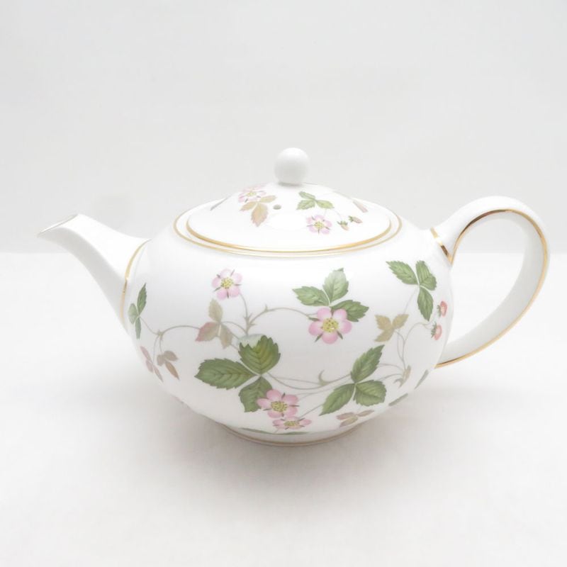 美品 WEDGWOOD ウェッジウッド ワイルドストロベリー ティーポット 旧刻印 黒壺 SM5823J2 【中古】