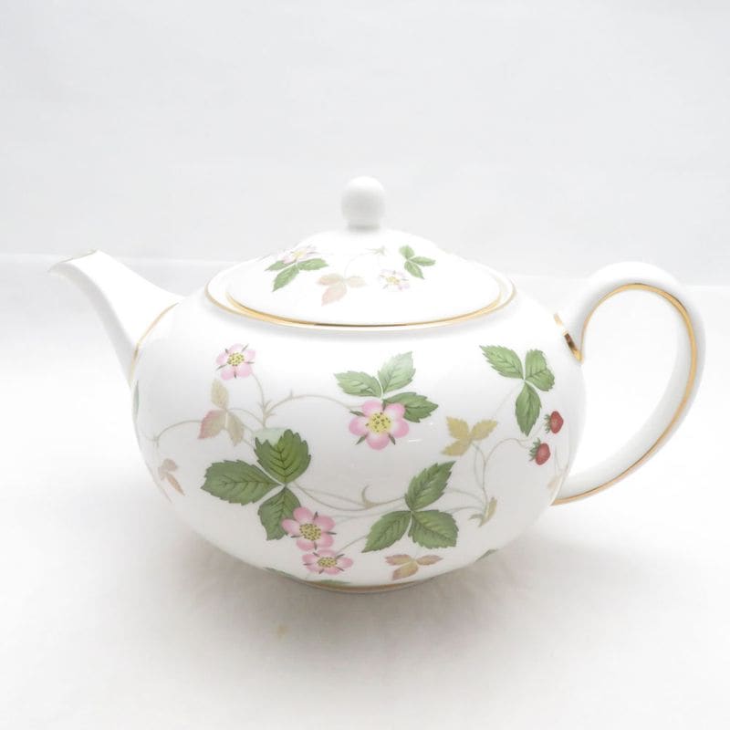 美品 WEDGWOOD ウェッジウッド ワイルドストロベリー ティーポット Lサイズ 1200cc SO4331Q1 【中古】