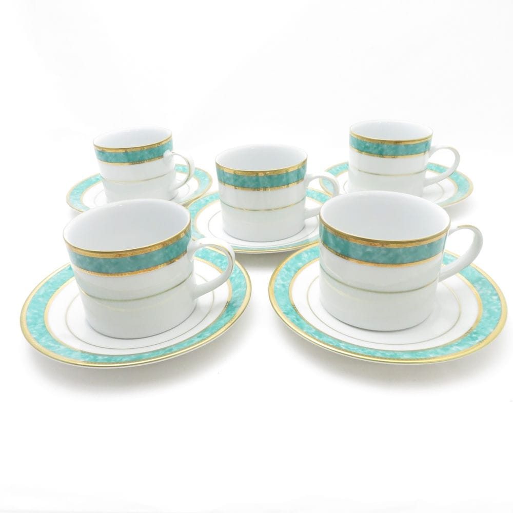 TAKARADA タカラダ VESUVIO ベスビオ カップ＆ソーサー 5客 セット ティー/コーヒー テーブルウェア SU6885K 【中古】