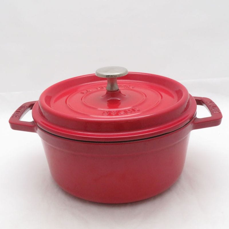 美品 STAUB ストウブ ピコ ココットラウンド 両手鍋 18cm SO4443Z 【中古】