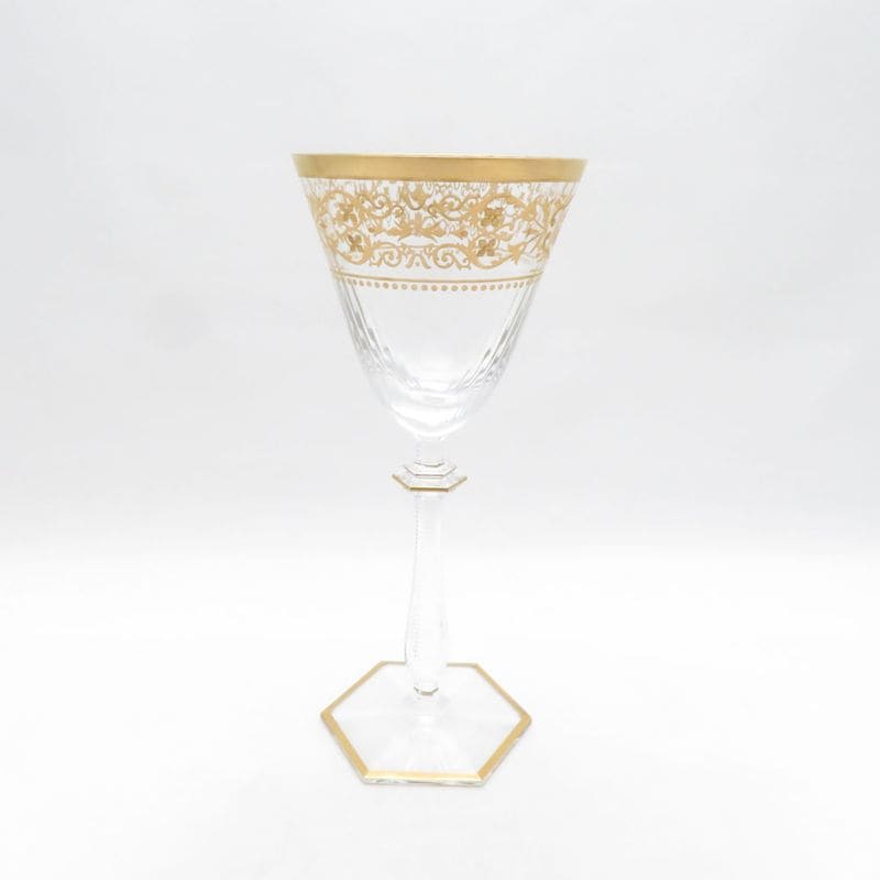 美品 Baccarat バカラ リヴォリ ワイングラス H21cm 金彩 SO4436F2 【中古】