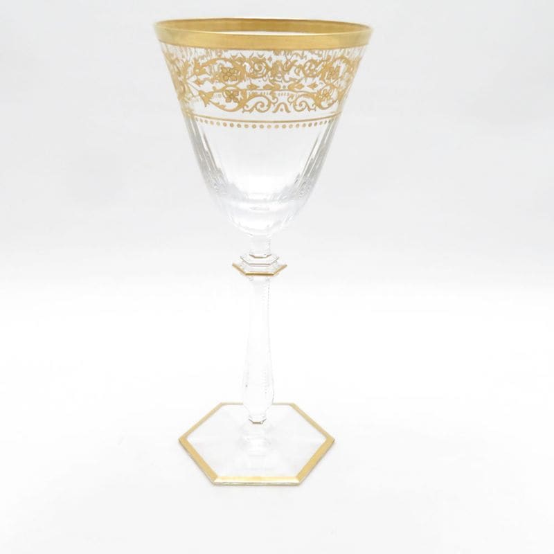 美品 Baccarat バカラ リヴォリ ワイングラス H21cm 金彩 SO4437F2 【中古】