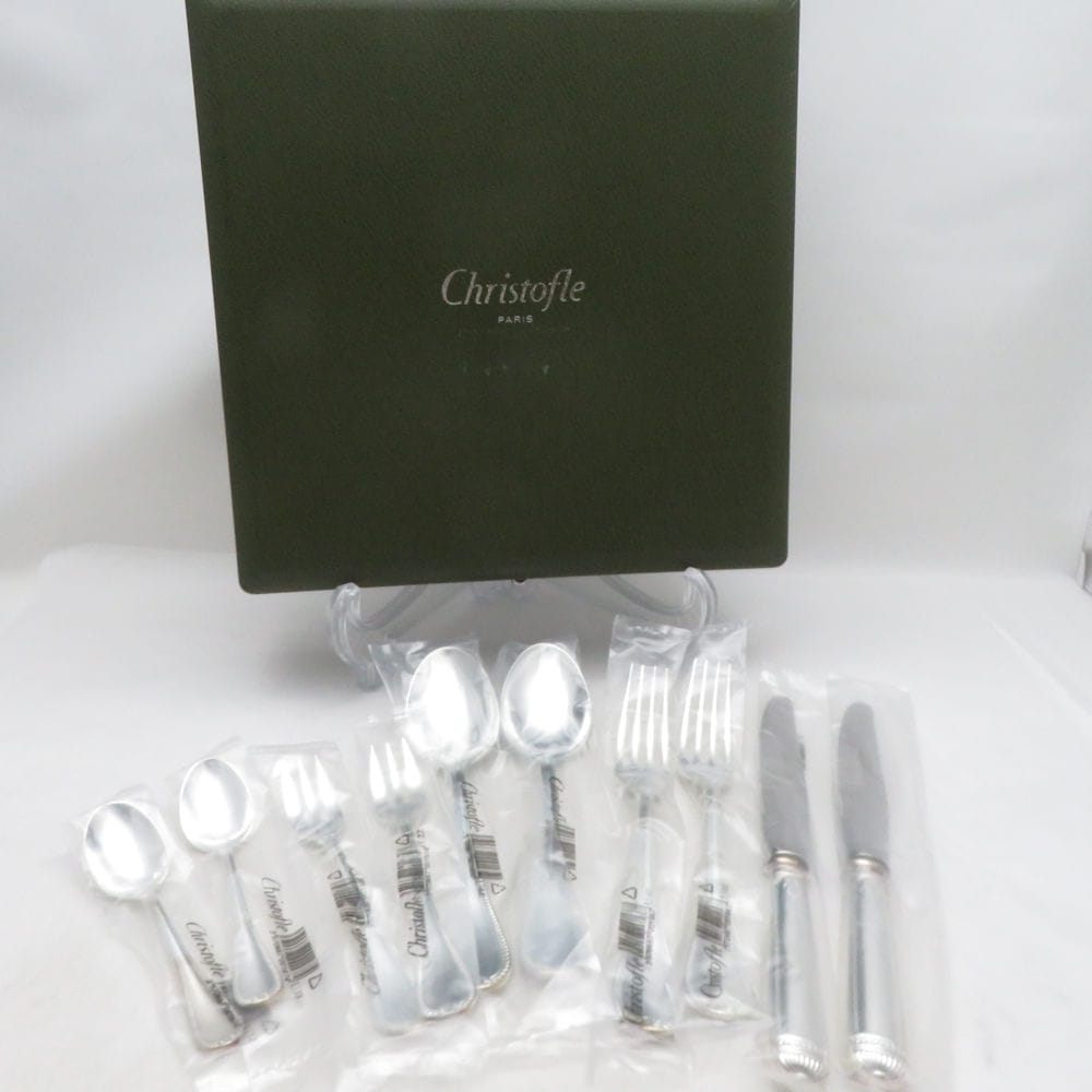 未使用 Christofle クリストフル マルメゾン カトラリー 10点 セット スプーン フォーク ナイフ SM5892R1 【中古】