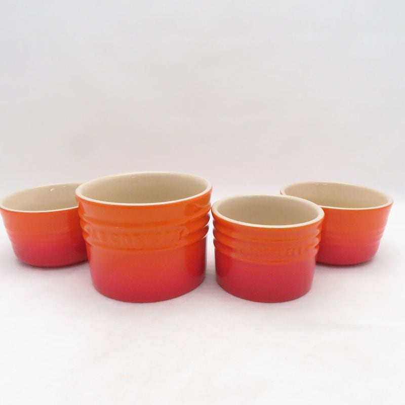 Le Creuset ルクルーゼ ラムカン ココット キャニスター 4点 セット SO4497A3 【中古】