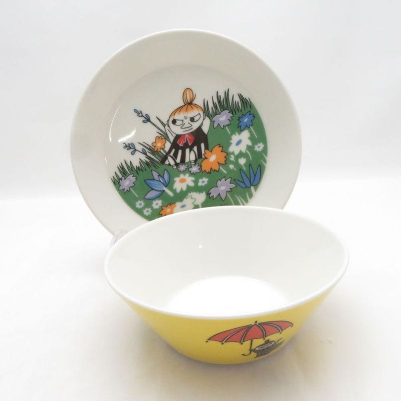 ARABIA アラビア ムーミン リトルミイ ボウル 中皿 2点 セット 19cm 15cm 北欧 SM5954E1 【中古】