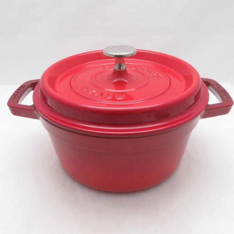 美品 STAUB ストウブ ピコ ココット ラウンド 両手鍋 20cm ホーロー ほうろう SM5983U1 【中古】