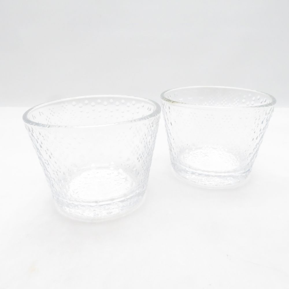 美品 iittala イッタラ ツンドラ タンブラー 2点 ペア 160ml カップ グラス クリア 北欧 SO4402K2 【中古】