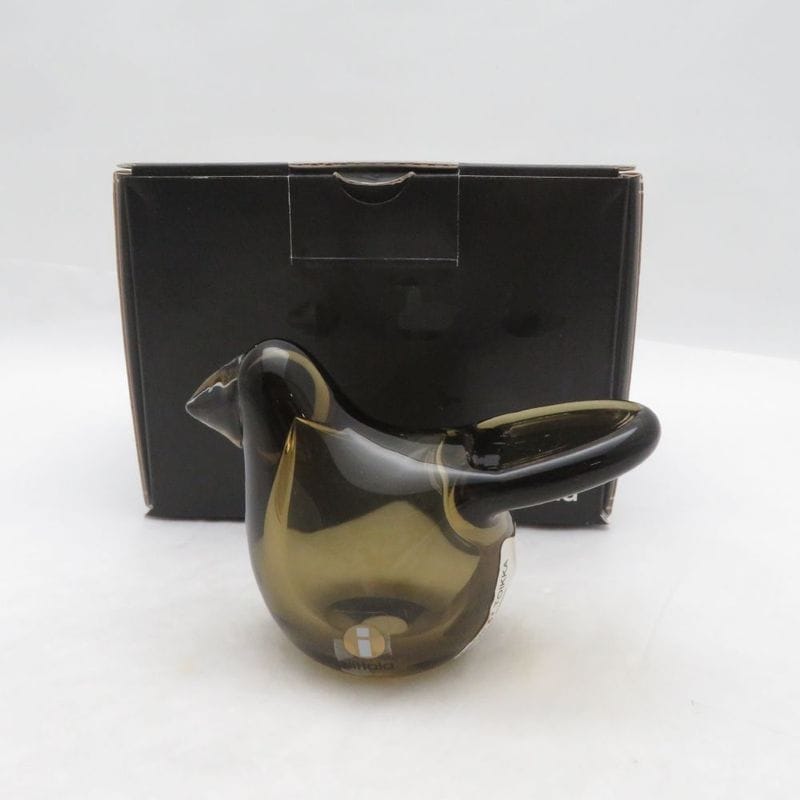 未使用 iittala イッタラ バード シエッポ オブジェ オイバトイッカ サンド クリア 鳥 SO4412K2 【中古】