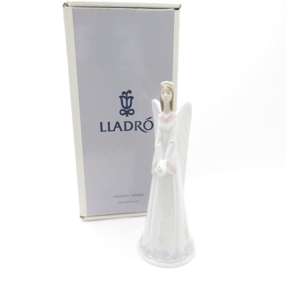 美品 LLADRO リヤドロ 6473 「SOUNDS OF PEACE」 天使のテーブルベル オブジェ 陶器 SY10430H 【中古】