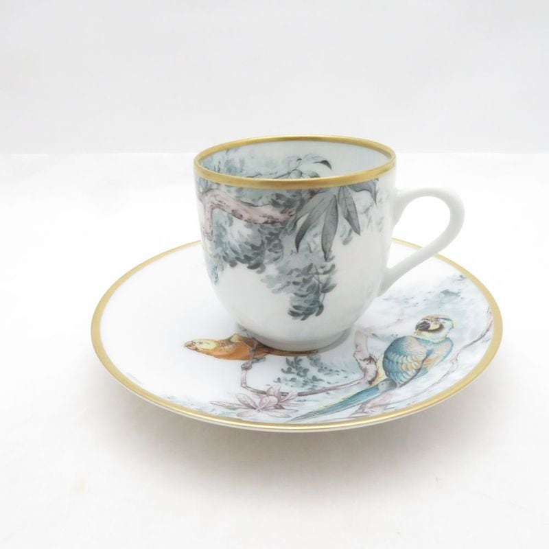 未使用 HERMES エルメス 赤道直下のスケッチ コーヒーカップ＆ソーサー 珈琲 SO4389X2 【中古】