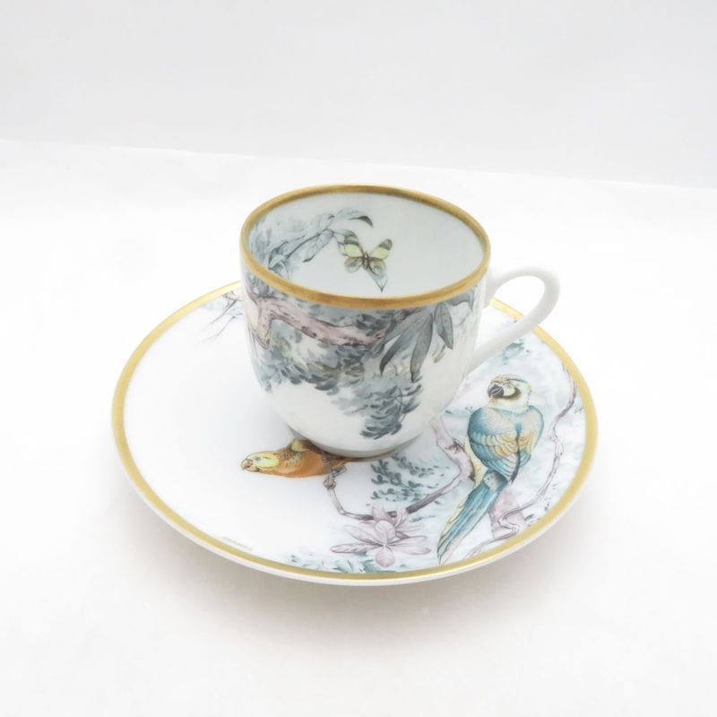 未使用 HERMES エルメス 赤道直下のスケッチ コーヒーカップ＆ソーサー 珈琲 SO4390X2 【中古】