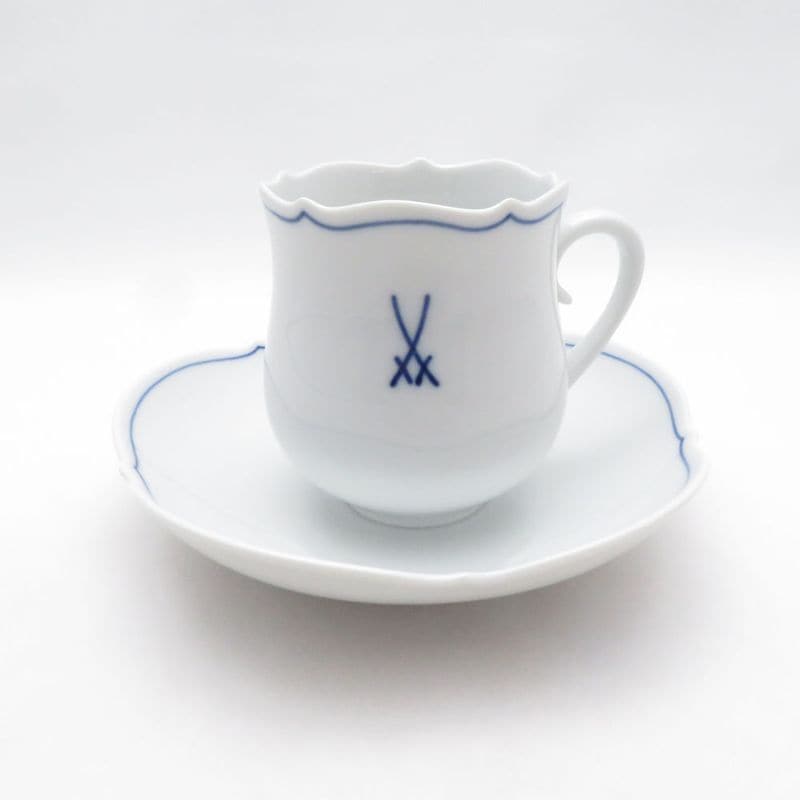 美品 MEISSEN マイセン 剣マークコレクション コーヒーカップ＆ソーサー SM6010E1 【中古】