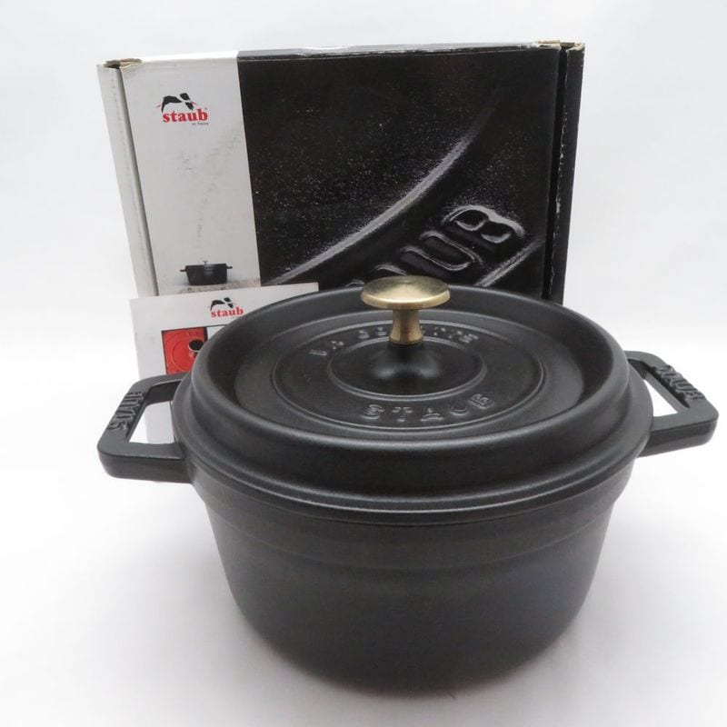 STAUB ストウブ ピコ ココット 両手鍋 20cm ホーロー SD250Z 【中古】