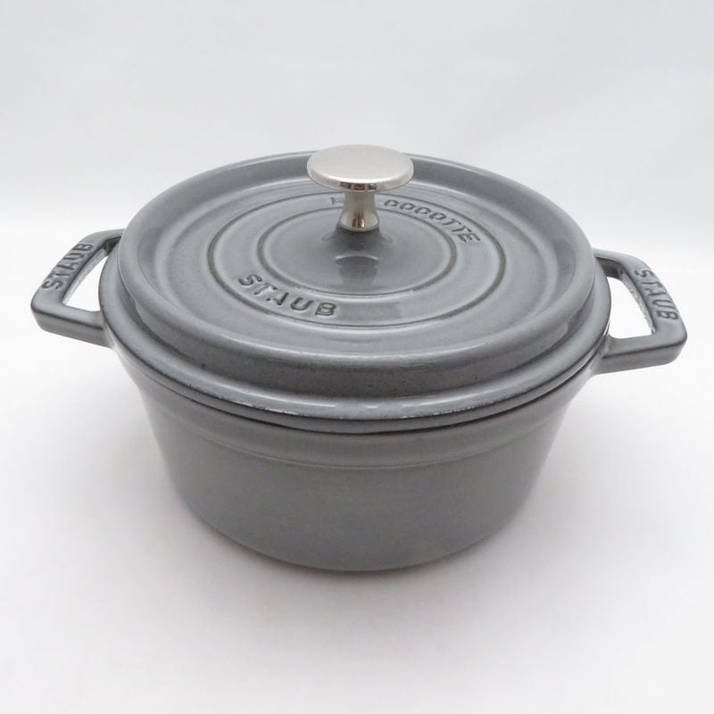 美品 STAUB ストウブ ピコ ココット ラウンド 両手鍋 18cm ほうろう ホーロー SN627D2 【中古】