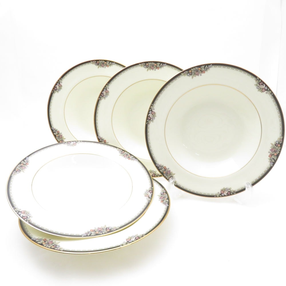 未使用 Noritake ノリタケ フィルハーモニック スープ皿 5枚 セット 21cmプレート 中皿 SM2733B4 【中古】