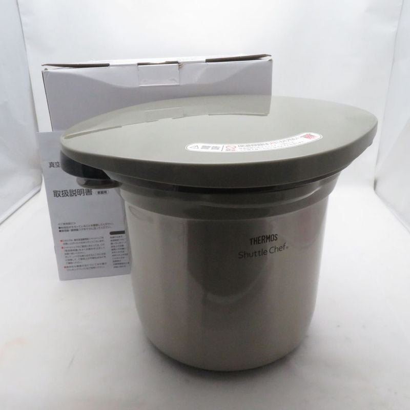 THERMOS サーモス KBK-4502 シャトルシェフ 真空保温調理器 クリアステンレス 4.5L 4〜6人用 SO4554Z 【中古】