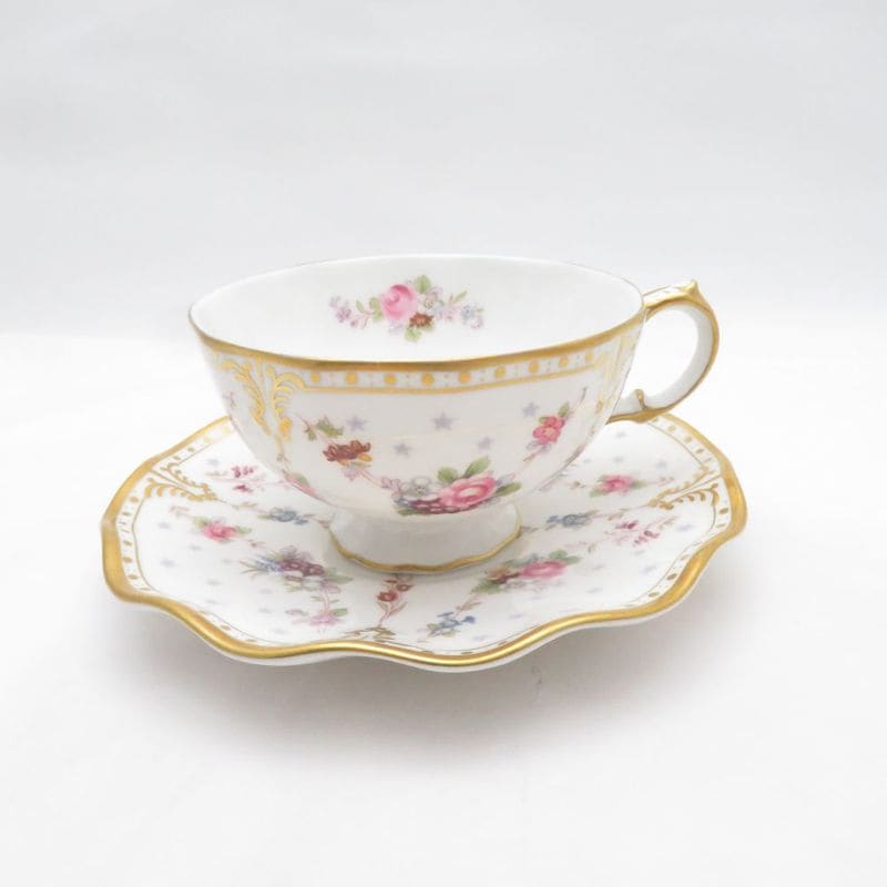 Royal Crown Derby ロイヤルクラウンダービー ロイヤルアントワネット カップ＆ソーサー 花柄 金彩 フラワー SM6118C1 【中古】