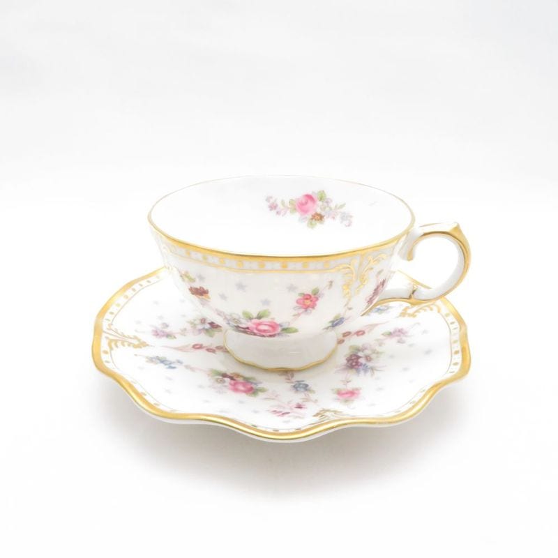 Royal Crown Derby ロイヤルクラウンダービー ロイヤルアントワネット カップ＆ソーサー 花柄 金彩 フラワー SM6121C1 【中古】