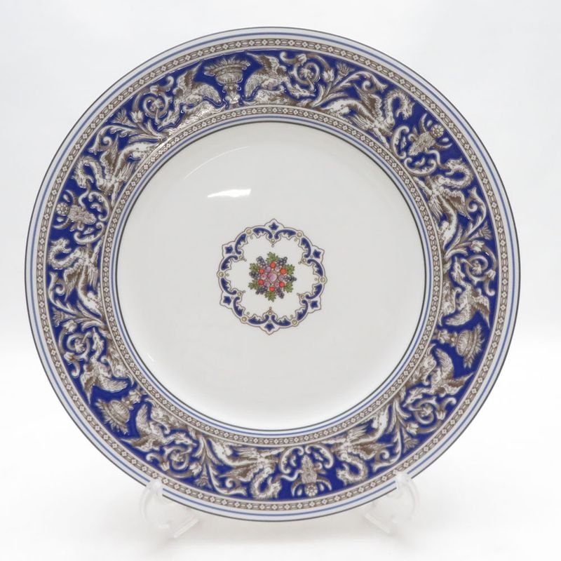 未使用 WEDGWOOD ウェッジウッド フロレンティーン マリン 大皿 27cmプレート ディナー SO4605B3 【中古】