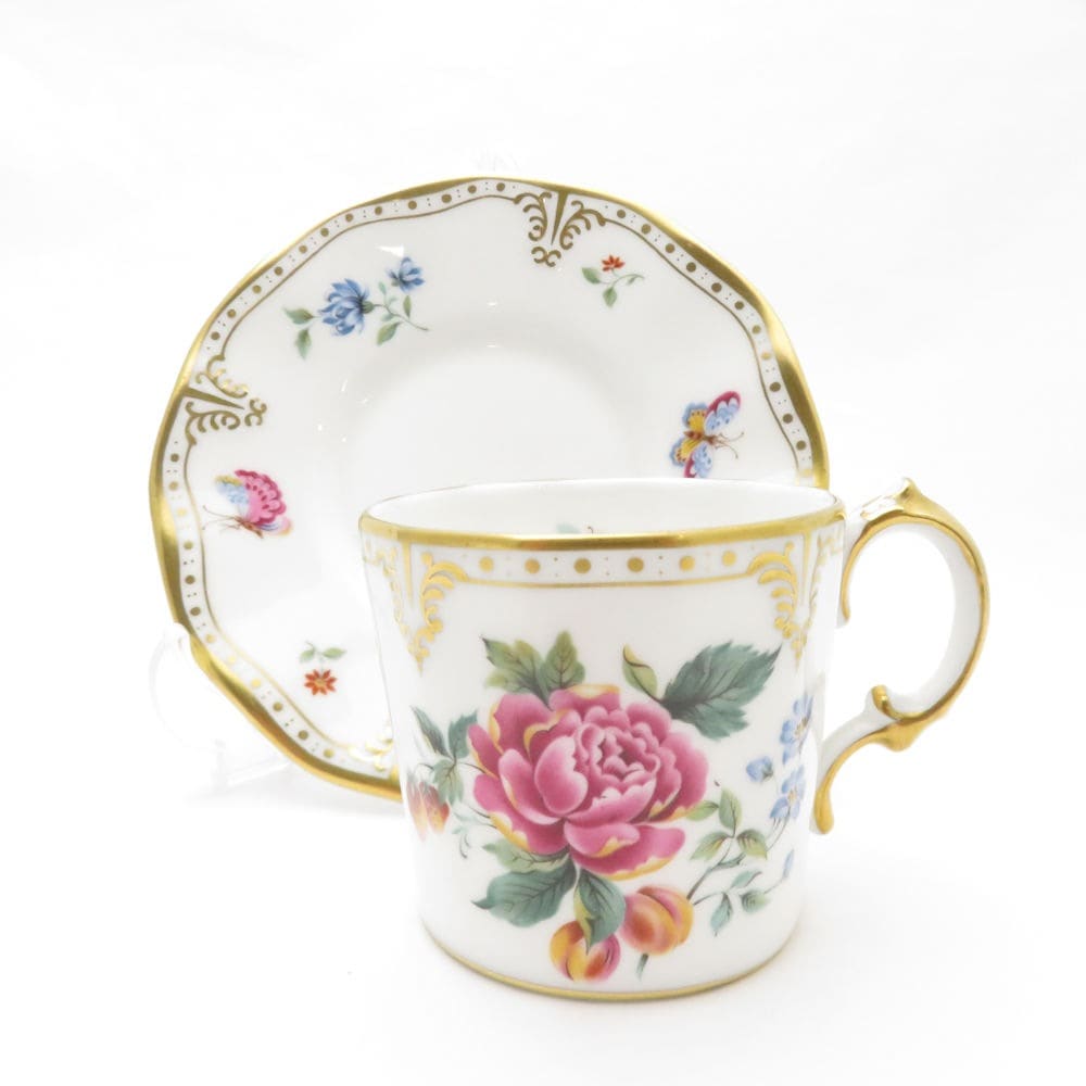 美品 Royal Crown Derby ロイヤルクラウンダービー Derby Days コーヒーカップ＆ソーサー SY10464J 【中古】