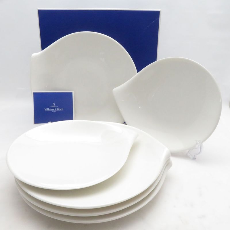 Villeroy&Boch ビレロイ＆ボッホ フロウ 中皿 6枚 セット 21cm 17cm SO4699J1 【中古】