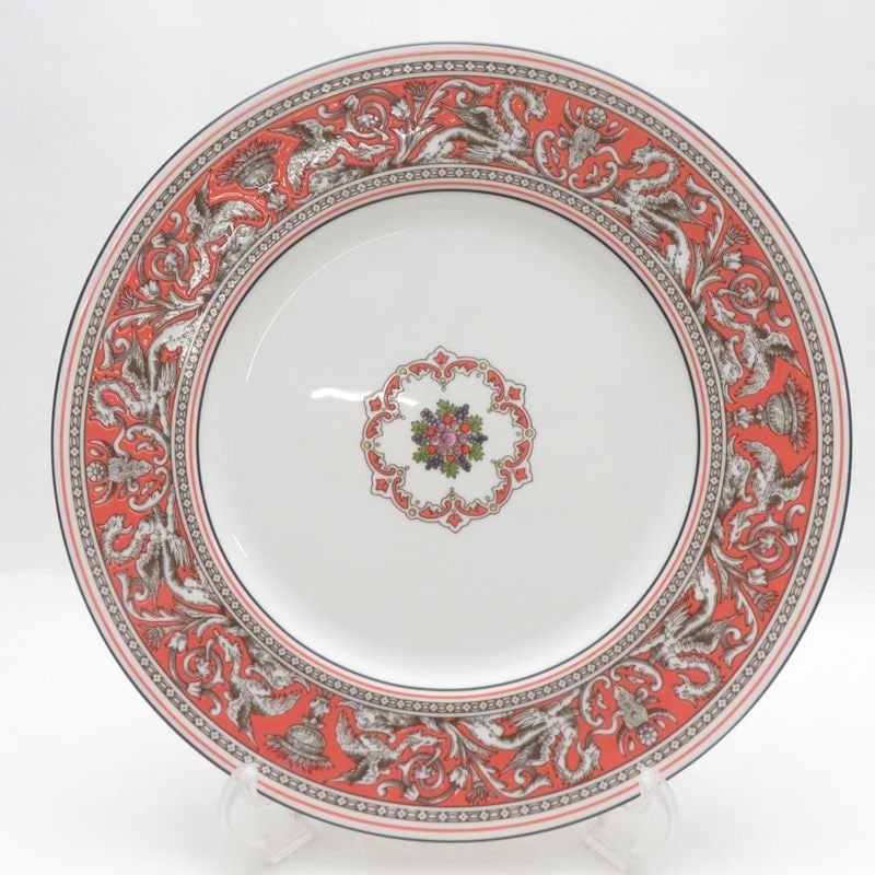 未使用 WEDGWOOD ウェッジウッド フロレンティーン サーモン 大皿 27cmプレート ディナー SO4741E1 【中古】