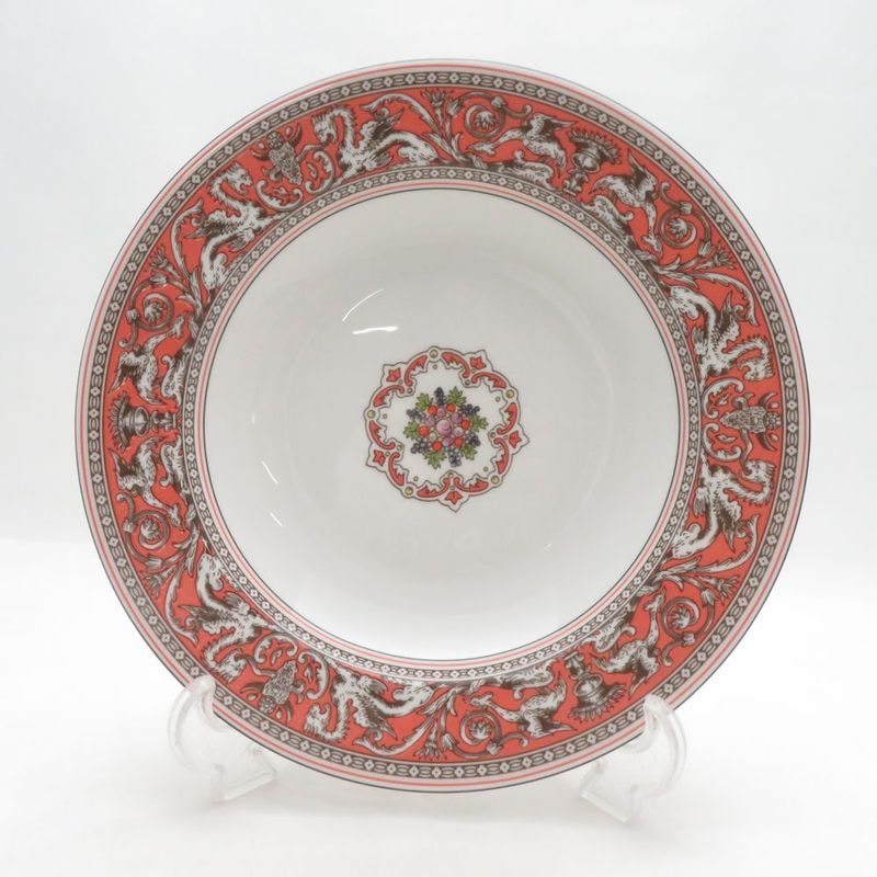 未使用 WEDGWOOD ウェッジウッド フロレンティーン サーモン スープ皿 23cm ディーププレート SO4747E1 【中古】