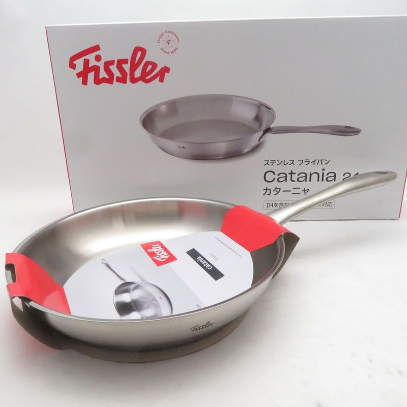 未使用 Fissler フィスラー カターニャ フライパン 24cm オールステンレス 2L SO4813Z 【中古】