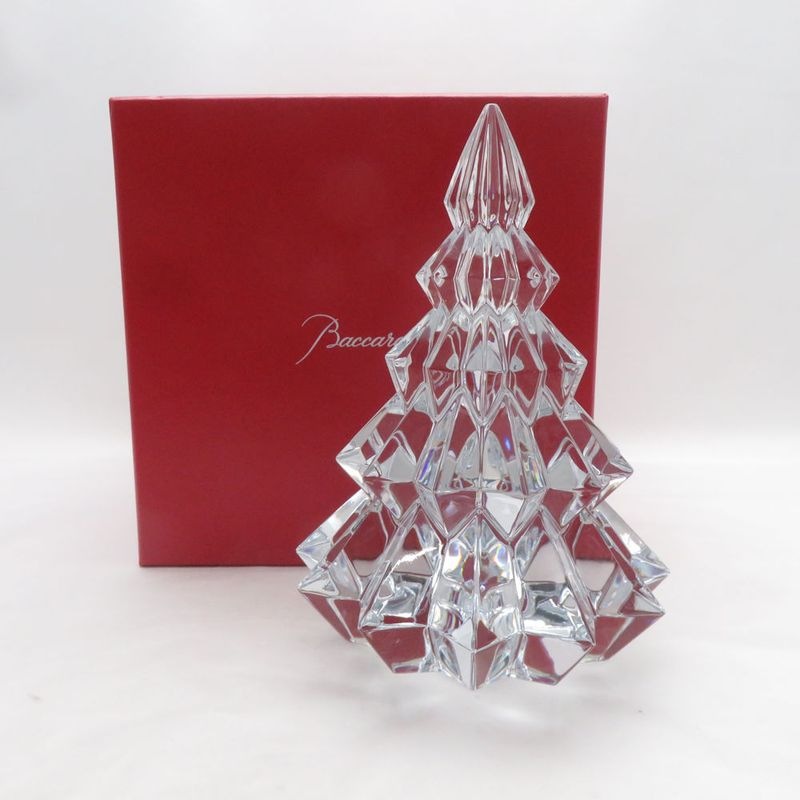 美品 Baccarat バカラ クリスマスツリー クリスタルオブジェ ノエル ホリデー クリア SO4804V2 【中古】