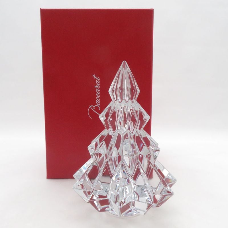美品 Baccarat バカラ クリスマスツリー クリスタルオブジェ ノエル ホリデー クリア SO4805V2 【中古】