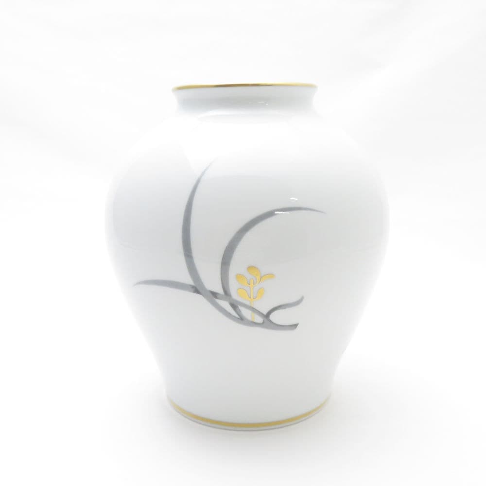 未使用 大倉陶園 花瓶 フラワーベース 大倉陶園 花瓶」の人気