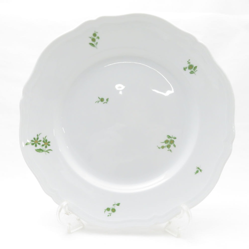 美品 Richard Ginori リチャードジノリ アンシェント グリーン 大皿 27cmプレート 植物 2013年 限定 SU8066F 【中古】