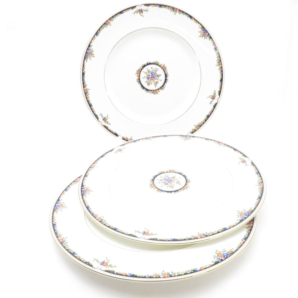 美品 WEDGWOOD ウェッジウッド オズボーン 大皿 3枚 27cmプレート セット ディナー SY10397L 【中古】