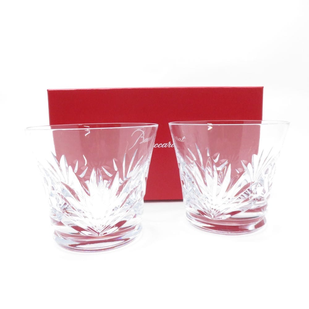 美品 Baccarat バカラ ルテシア タンブラー 2点 ペア オールドファッション グラス SO1884J2 【中古】