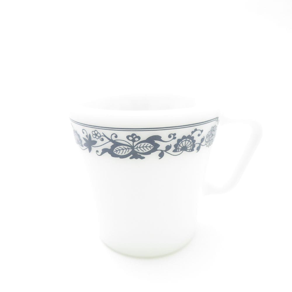 PYREX パイレックス ブルーオニオン マグカップ ミルクガラス コップ ヴィンテージ オールド コーニング SY10230A2 【中古】