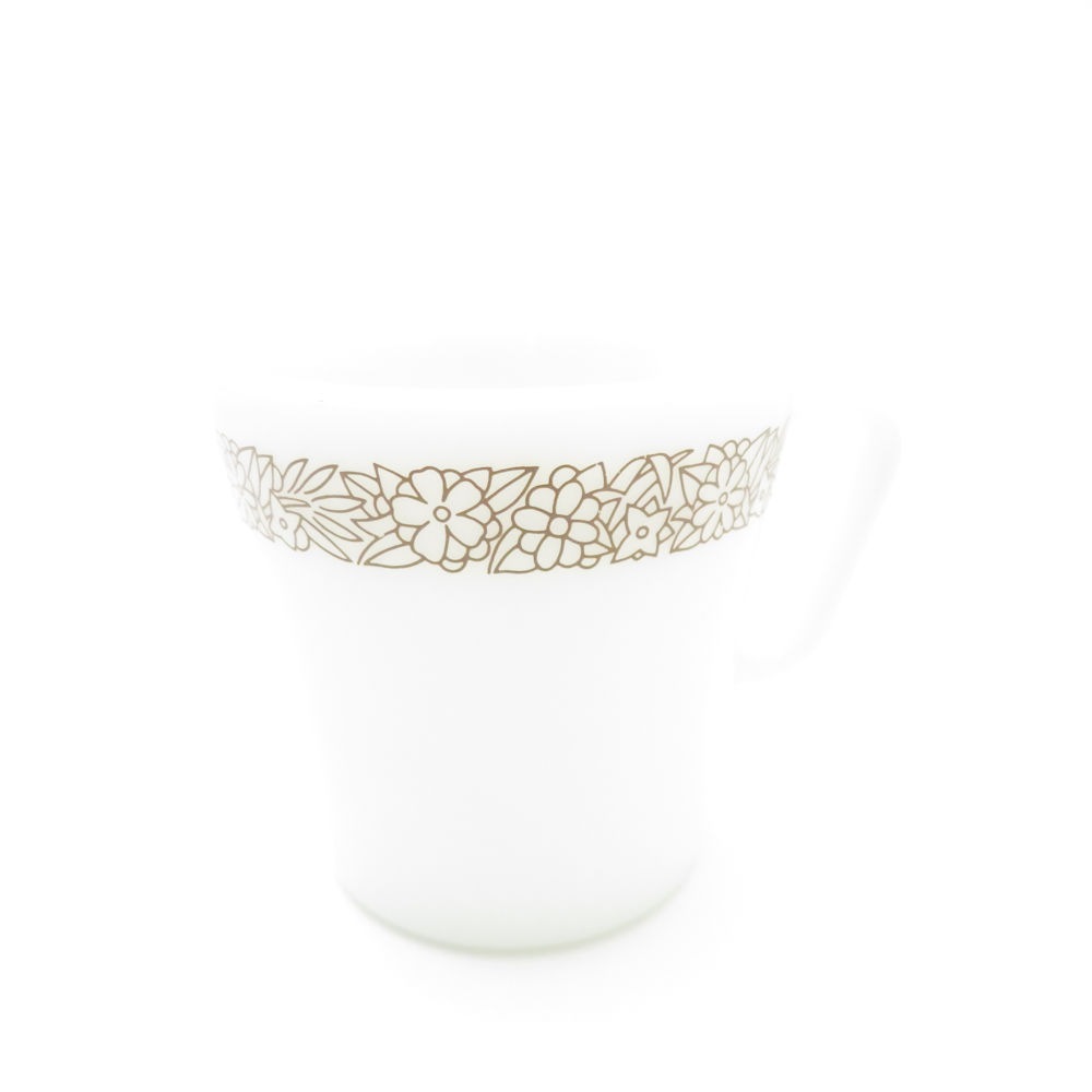 PYREX パイレックス ウッドランド マグカップ ミルクガラス コップ ヴィンテージ オールド コーニング SY10242A2 【中古】