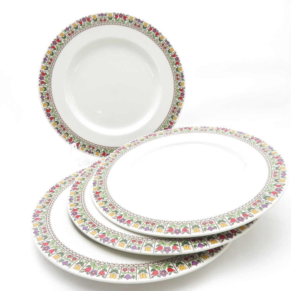 美品 ROYAL DOULTON ロイヤルドルトン FIREGLOW 大皿 4枚 27cmプレート セット ディナー SY11040B2 【中古】