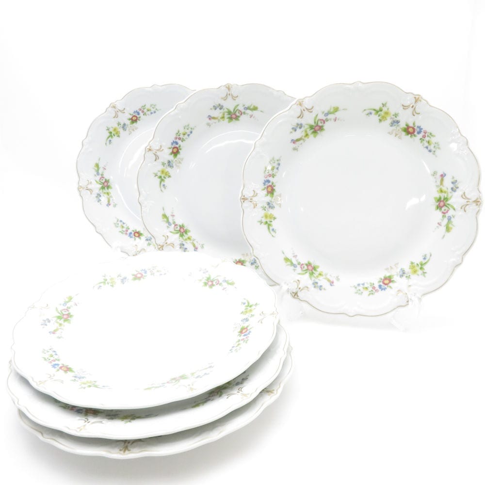 美品 THERESIENTHAL テレジアンタール 中皿 6枚 21cmプレート セット SY11114G2 【中古】