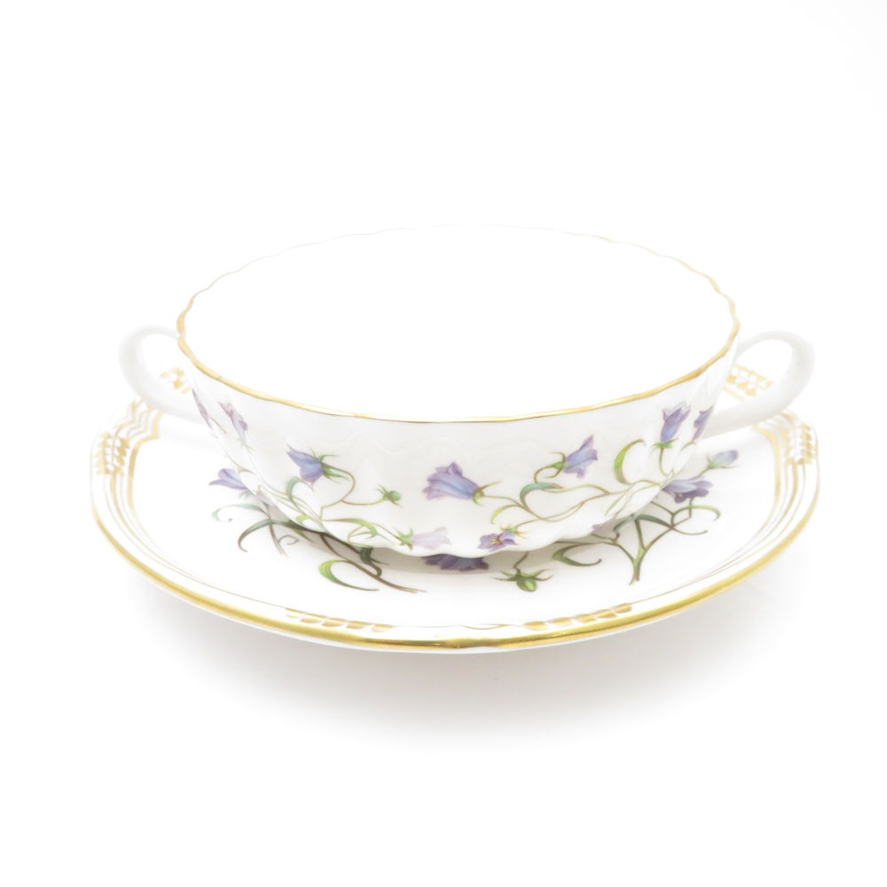 美品 SPODE スポード カンパニュラ スープカップ＆ソーサー ブイヨン SO2127K2 【中古】