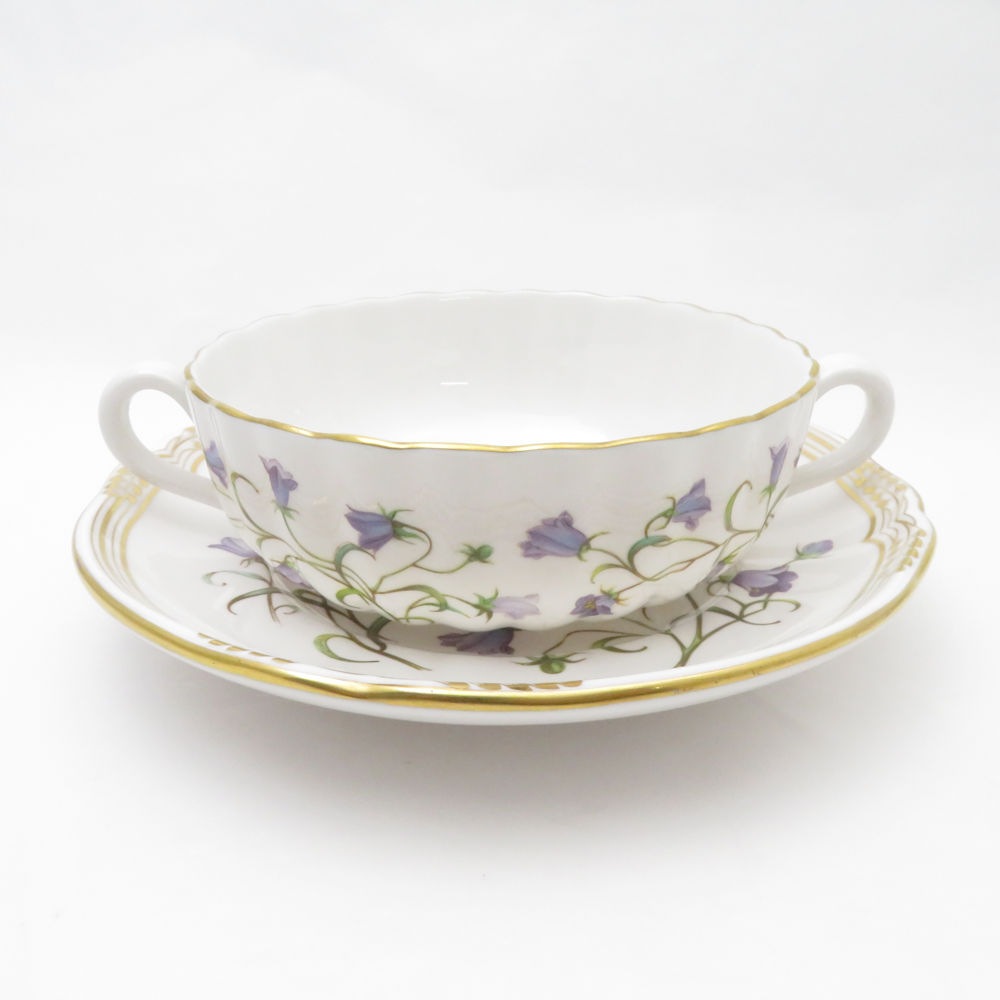 美品 SPODE スポード カンパニュラ スープカップ＆ソーサー ブイヨン SO2128K2 【中古】