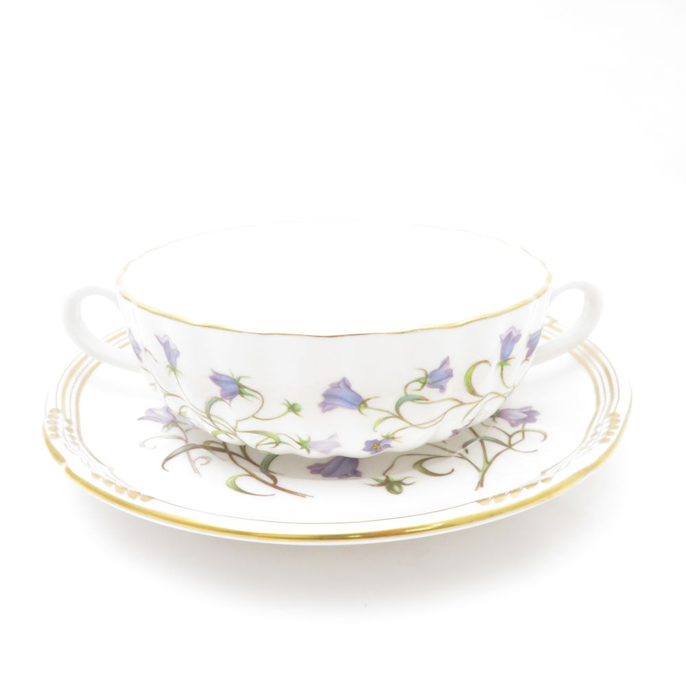 美品 SPODE スポード カンパニュラ スープカップ＆ソーサー ブイヨン SO2129K2 【中古】