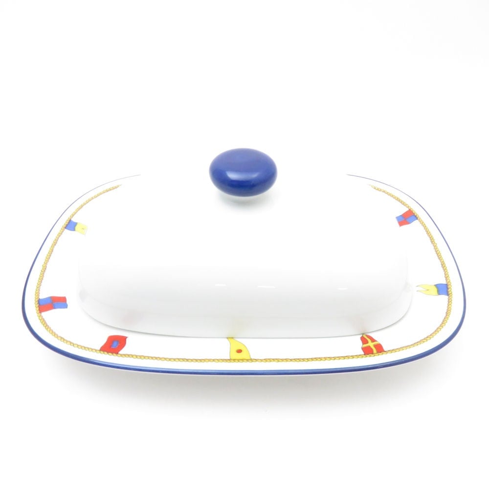 美品 Richard Ginori リチャードジノリ クリッパー 蓋付きバターケース レア 希少 保存容器 SO2141K2 【中古】