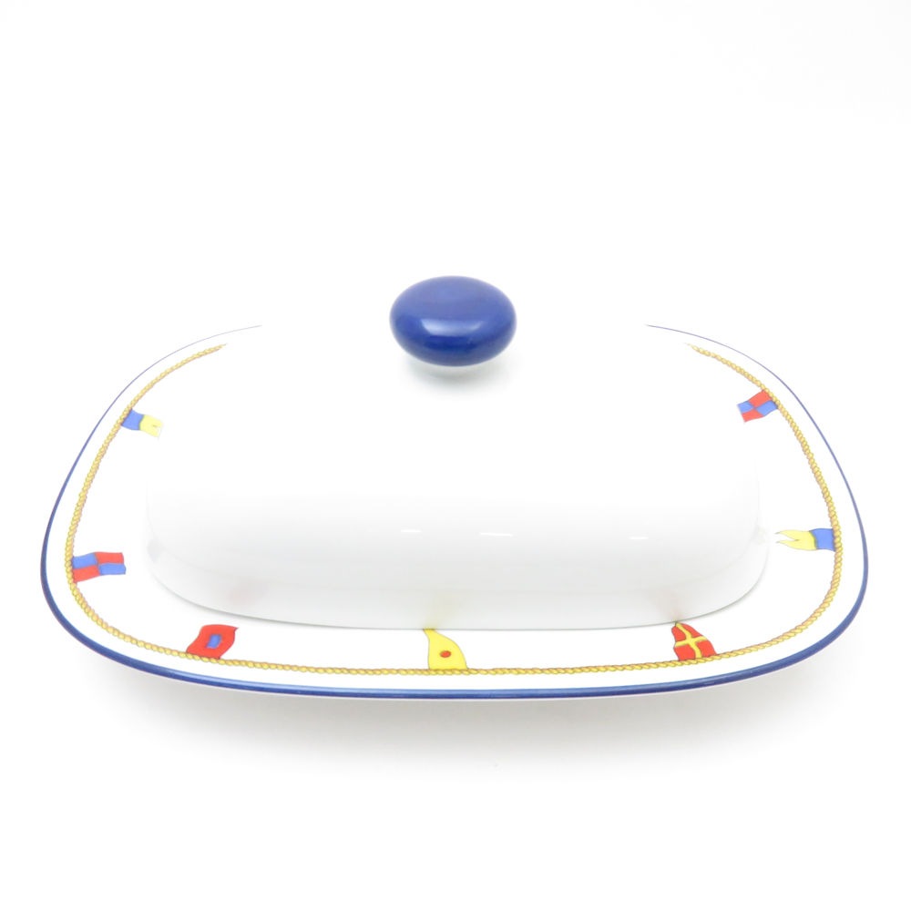 美品 Richard Ginori リチャードジノリ クリッパー 蓋付きバターケース レア 希少 保存容器 SO2141K2 【中古】